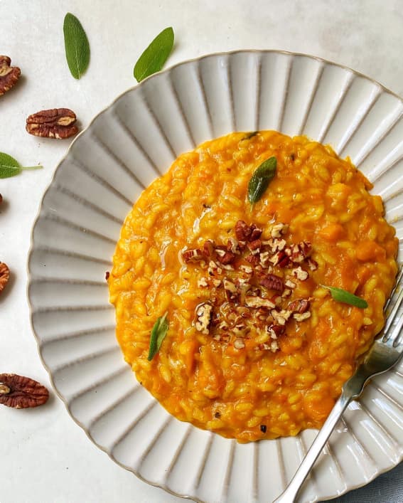 Risotto with Roast Pumpkin & Pecans